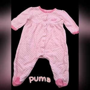 *1006 puma polka dots sleeper Girls 0-3 months